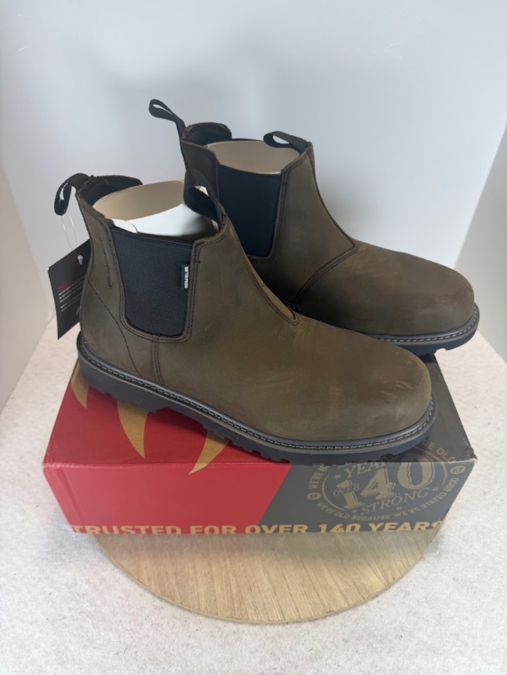 Wolverine Floorhand Romeo ST Mens 11.5 EW Steel Toe Work Boots Dark Brown NIB